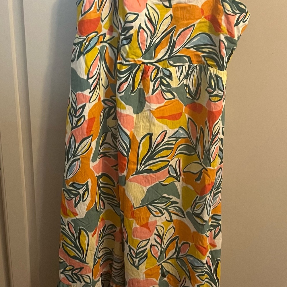 THML Multicolor Leaf Print Dress
